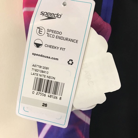 Speedo Women's SIZE 26 Swimsuit One Piece Endurance Fixed Back Double St… - Picture 5 of 5